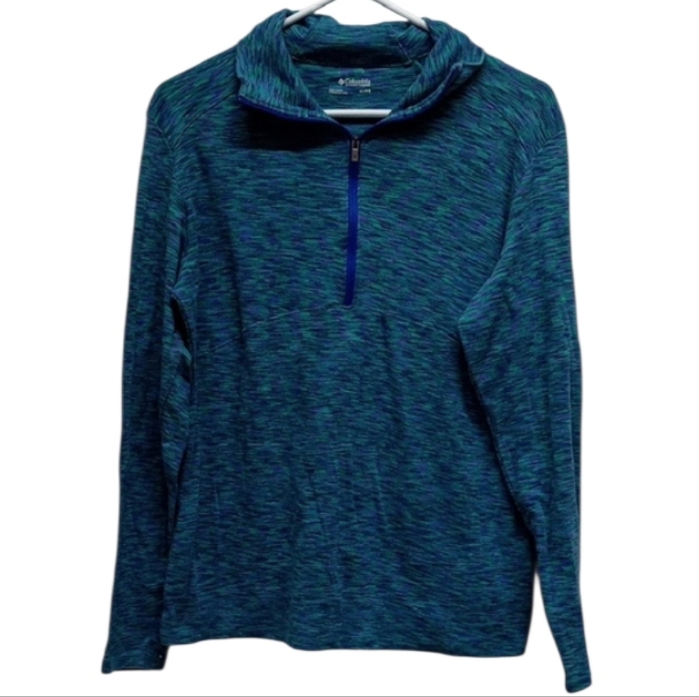 Columbia Women's Blue/Purple/Green Half Zip Pullover Jacket